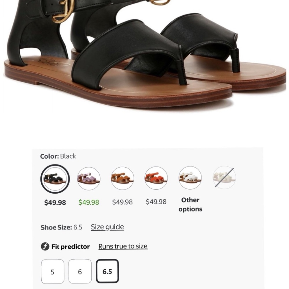 Franco Sarto Black Sandals